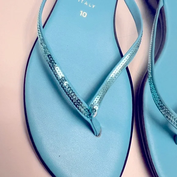 Italian shoemakers, sandals, aqua, 10 - Picture 2 of 3